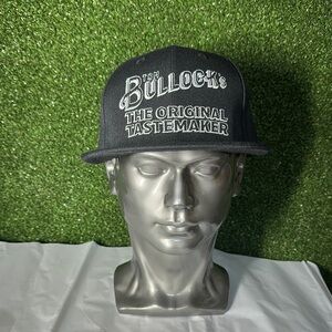 Black Snapback Hat with Tom Bullocks Logo